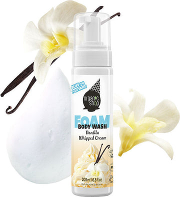 Natura Siberica Organic Shop Ice Cream Foam Body Wash Vanilla Whipped Cream – Αφρόλουτρο με άρωμα βανίλιας και ενυδατική δράση 200ml